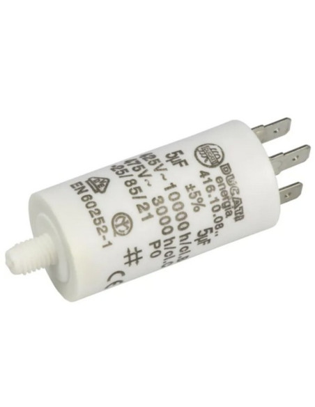 Condensatore per motori in polipropilene 5μF 450 doppio faston
