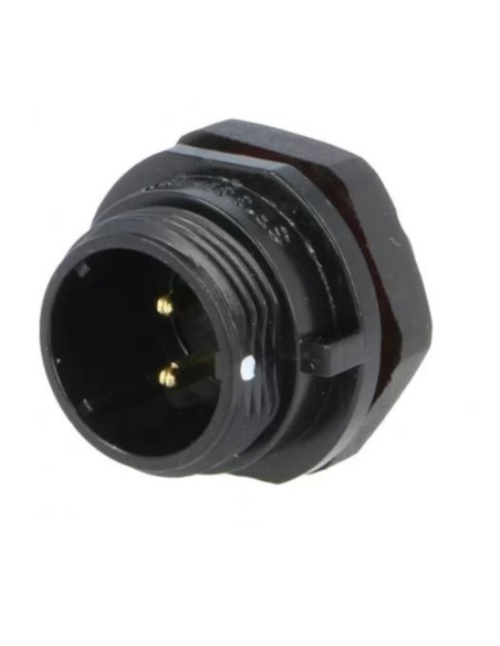 Spina a pannello 2 poli ø1.6mm cont. 13a 250 VAC AWG 14, serie sp13 ip68 revers