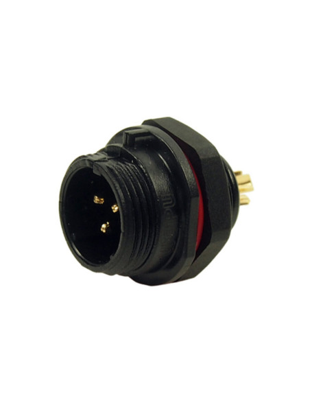 Presa a pannello 3 poli ø1.6mm cont. 13a 250 VAC AWG 14, serie sp13 ip68 reverse