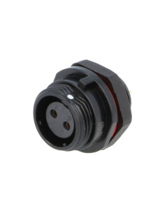 Presa a pannello 2 poli ø1.6mm cont. 13a 250 VAC AWG 14,...