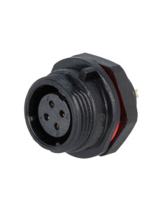 Presa a pannello 4 poli ø1.6mm cont. 5A 200 VAC AWG 14,...
