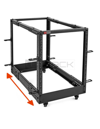 Open frame rack 19" 22U profondità regolabile nero