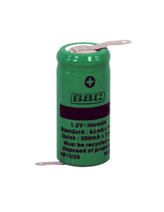 Batteria 4/5 AA Ni-Mh 1300mAh con lamelle 43x14,5mm