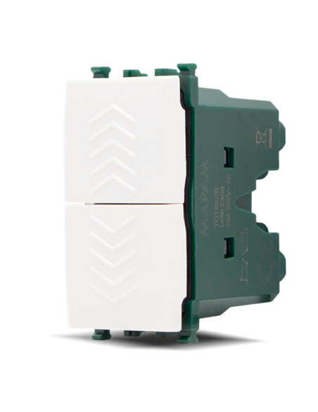 Doppio pulsante sali e scendi bianco compatibile PLANA