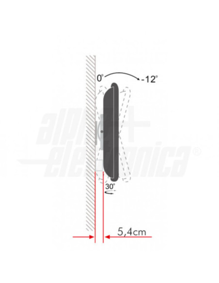 Supporto TV inclinabile 13"-30" max 15Kg