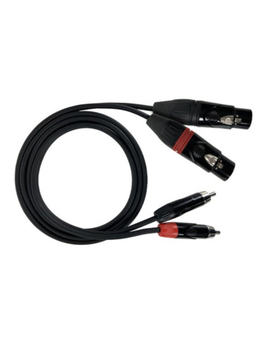 Cavo audio 2x rca m / 2x XLR femmina 3m