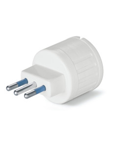 Adattatore presa Schuko / spina 2p+t 10a bianco