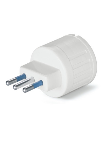 Adattatore presa Schuko / spina 2p+t 10a bianco