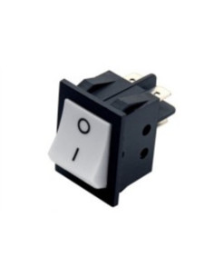 Inter. bipolare bianco 16A 250VAC serig. 0/I faston 6.3...