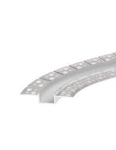 Profilo LED per cartongesso curvabile con cover opale -...
