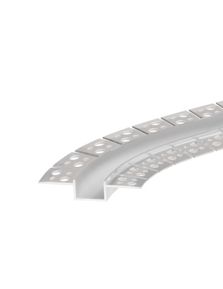Profilo LED per cartongesso curvabile con cover opale - max 36W/m