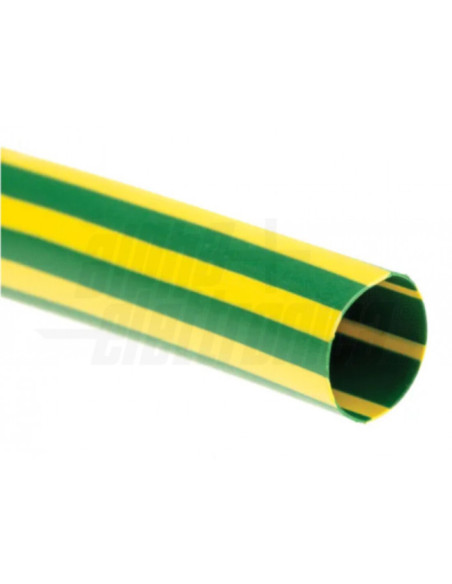 Guaina termorestringente Restringimento 2:1 ø3,2mm Giallo/Verde 1m