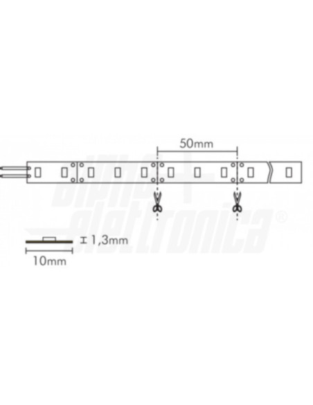 Striscia Led 60 Led/ m 2835 0,5W 12Vdc 14,4W/m Bianco caldo 5m