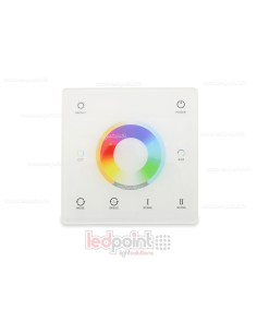 Telecomando a parete slim RGB + CCT monozona RF 2.4G a...