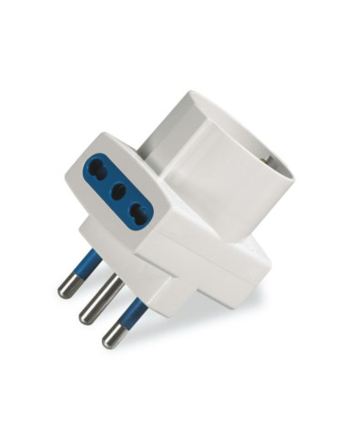 Adattatore tripla 2x prese 2p+t 10/16A + 1...