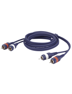 Cavo audio 2x RCA spina/spina 0,75m blu