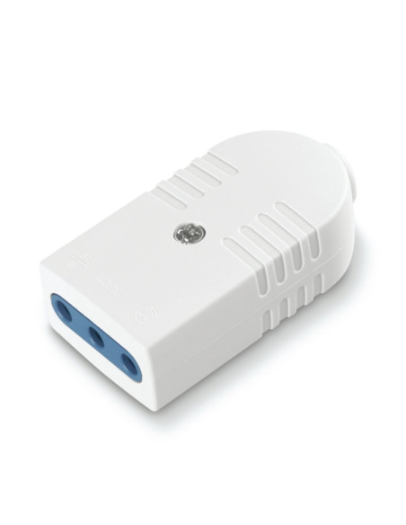 Presa dritta 2p+t 10A bianca