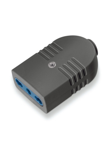 Presa dritta bipasso 2p+t 10/16a nera
