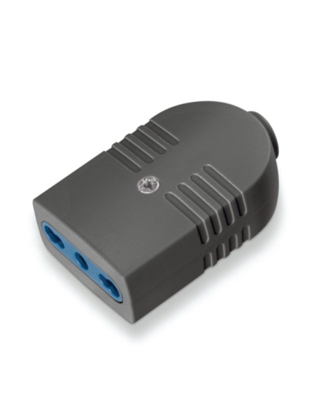 Presa dritta bipasso 2p+t 10/16a nera