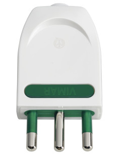 Spina elettrica 16A 2P+T orientabile bianca