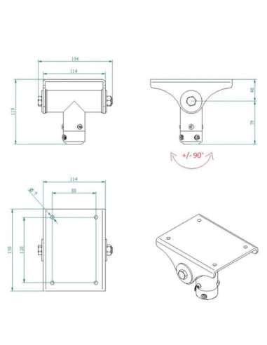 Flangia per soffitti inclinati arakno bianca