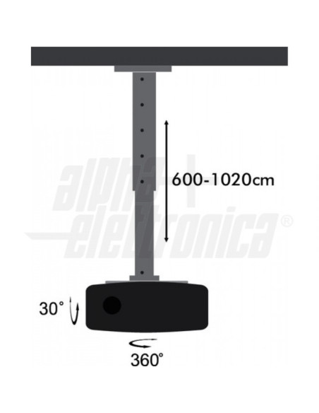Supporto proiettore 60÷102cm max 15kg grigio