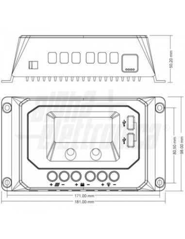 Regolatore di carica pwm 12/24V 30A disp lay...