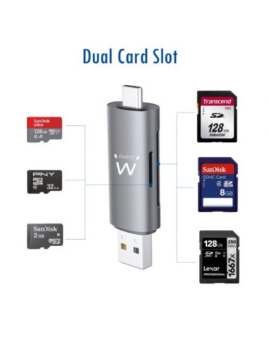 Card Reader USB 3.2 Gen1 compatto con...