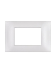 Placca 3P plastica compatibile PLANA colore bianca