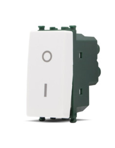 Interruttore bipolare 0-I compatibile PLANA colore bianco