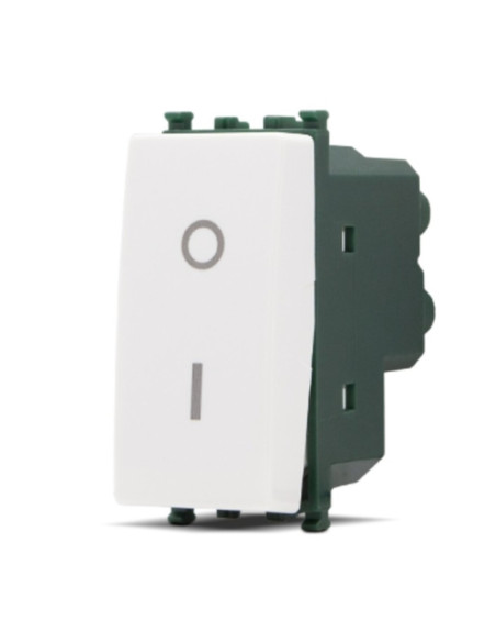 Interruttore bipolare 0-I compatibile PLANA colore bianco