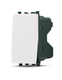 Pulsante unipolare compatibile PLANA colore bianco