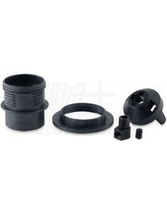 portalampada nero E27 con ghiera