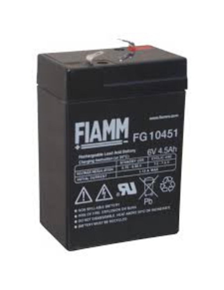 Batteria al piombo Fiamm FG  6V   4,5Ah 70x47x106mm