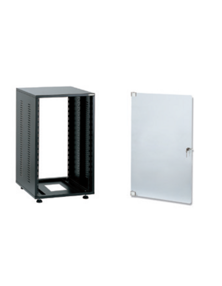 Armadio rack 22u p545mm nero+kit porta