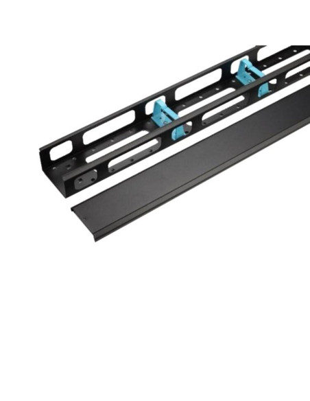 Pannello guidacavi verticale con coperchio per armadio rack 22U