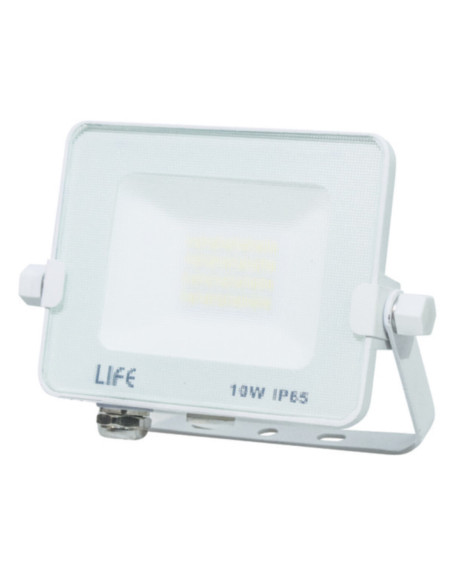 Faro LED 240V 20W 3000k 1600lm IP65 slim bianco 110° ta80 112x95x22mm