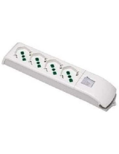 Multipresa 4 posti shucko + 10A/16A bianca senza cavo