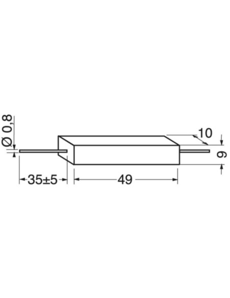 Resistenza a filo 10W 100Ω 10%