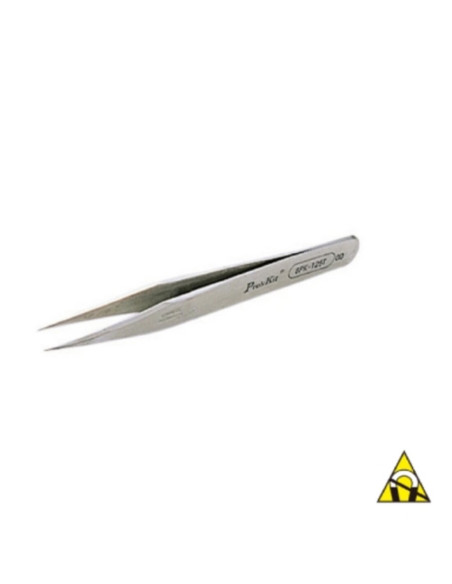 Pinzetta a molla amagnetica con punte superfini 120mm