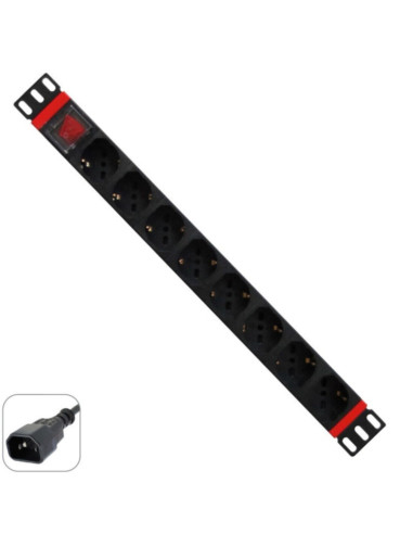 Multipresa rack 19" 8x ita/Schuko spina VDE