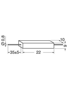 Resistenza a filo 5W 820Ω 10% 2
