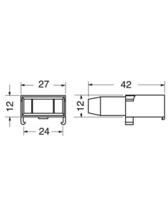 Portafusibile componibile fuse a lama con coperchio 40A 32V 2