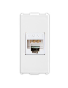 Frutto presa RJ45 Cat.5e non schermata bianca serie PIXIA