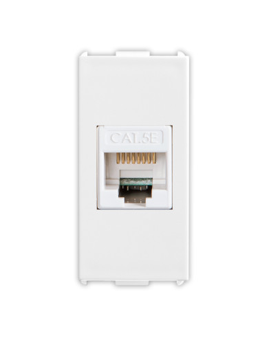 Frutto presa RJ45 Cat.5e non schermata bianca...