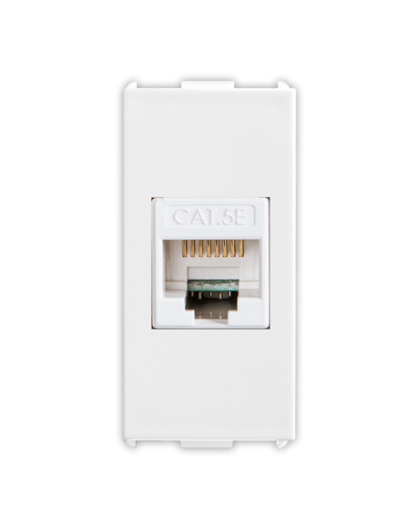 Frutto presa RJ45 Cat.5e non schermata bianca serie PIXIA