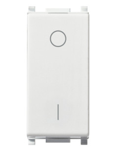 Interruttore bipolare 0/1 16A bianco serie Plana