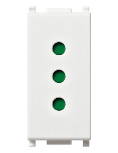 Presa 10A 2P+T serie Vimar Plana colore bianca