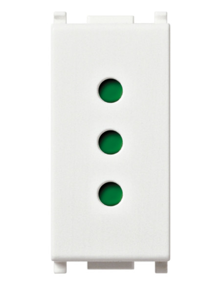 Presa 10A 2P+T serie Vimar Plana colore bianca