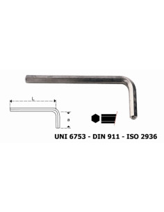 Chiave maschio esagonale 4mm angolata